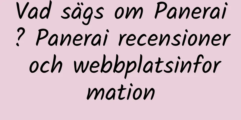 Vad sägs om Panerai? Panerai recensioner och webbplatsinformation