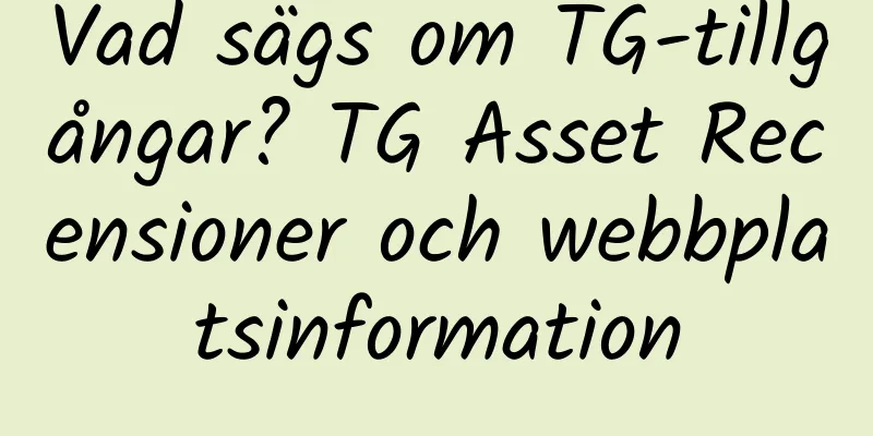 Vad sägs om TG-tillgångar? TG Asset Recensioner och webbplatsinformation