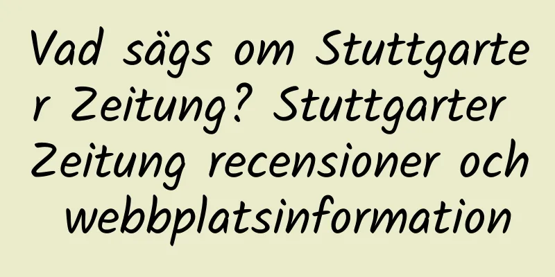 Vad sägs om Stuttgarter Zeitung? Stuttgarter Zeitung recensioner och webbplatsinformation