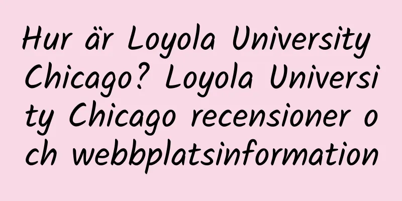 Hur är Loyola University Chicago? Loyola University Chicago recensioner och webbplatsinformation