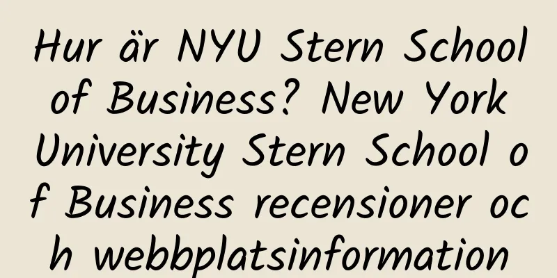 Hur är NYU Stern School of Business? New York University Stern School of Business recensioner och webbplatsinformation