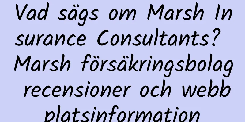 Vad sägs om Marsh Insurance Consultants? Marsh försäkringsbolag recensioner och webbplatsinformation