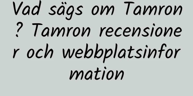 Vad sägs om Tamron? Tamron recensioner och webbplatsinformation