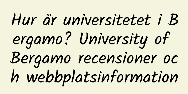 Hur är universitetet i Bergamo? University of Bergamo recensioner och webbplatsinformation