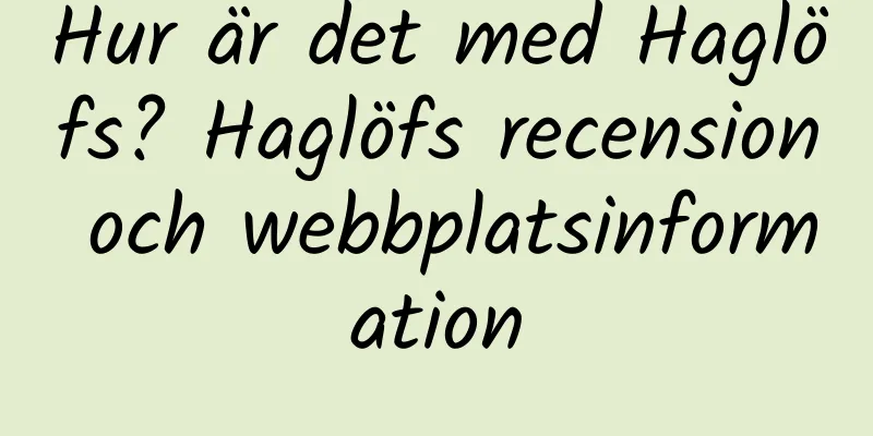 Hur är det med Haglöfs? Haglöfs recension och webbplatsinformation