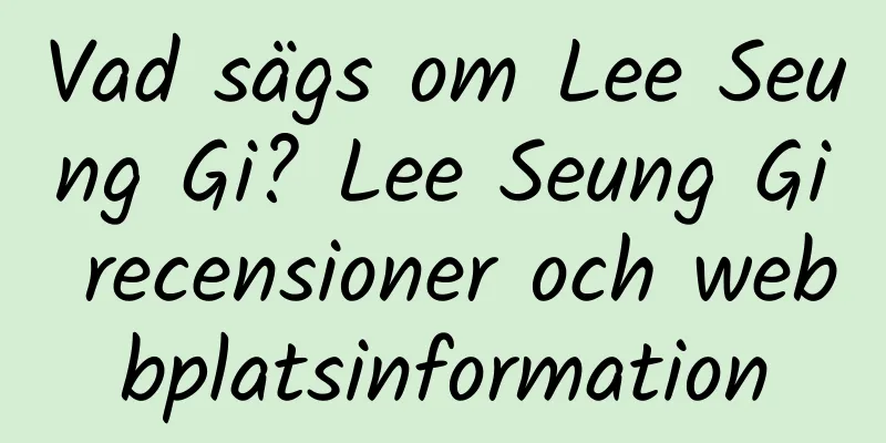 Vad sägs om Lee Seung Gi? Lee Seung Gi recensioner och webbplatsinformation