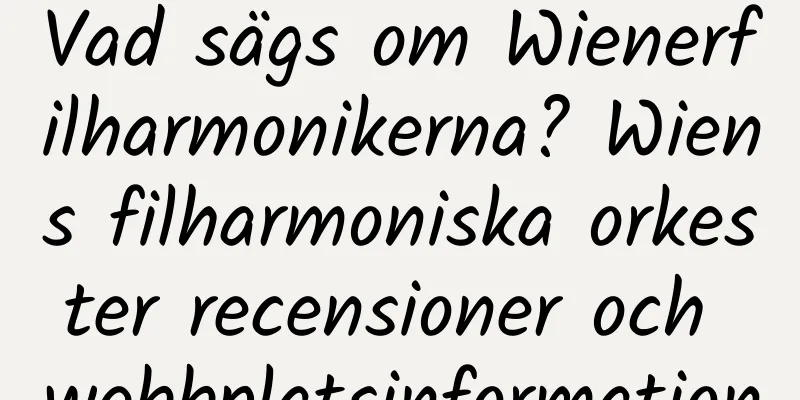 Vad sägs om Wienerfilharmonikerna? Wiens filharmoniska orkester recensioner och webbplatsinformation