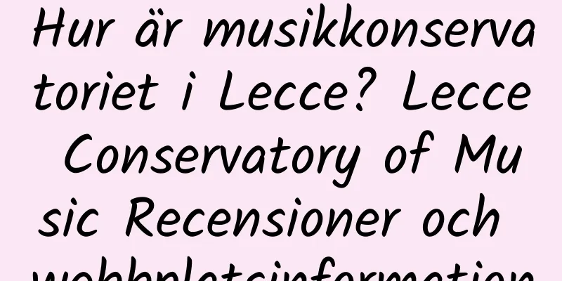 Hur är musikkonservatoriet i Lecce? Lecce Conservatory of Music Recensioner och webbplatsinformation