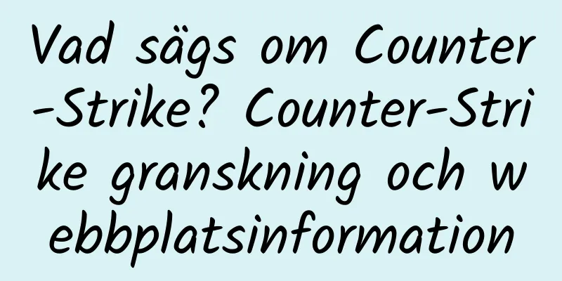 Vad sägs om Counter-Strike? Counter-Strike granskning och webbplatsinformation