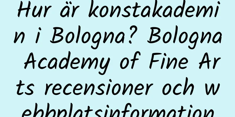 Hur är konstakademin i Bologna? Bologna Academy of Fine Arts recensioner och webbplatsinformation