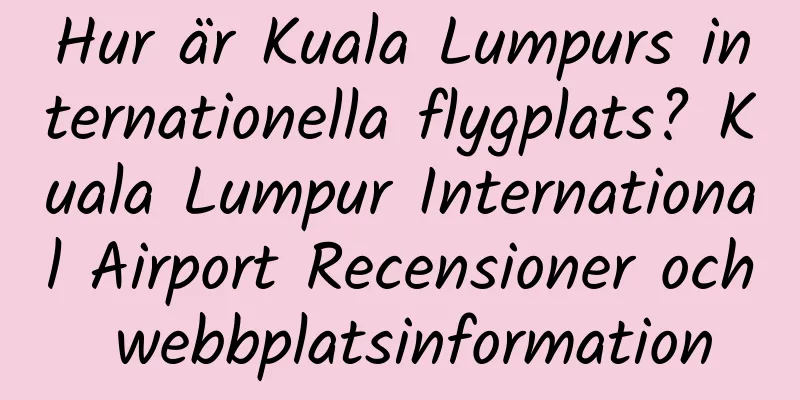 Hur är Kuala Lumpurs internationella flygplats? Kuala Lumpur International Airport Recensioner och webbplatsinformation