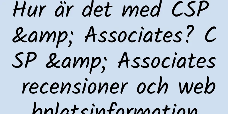 Hur är det med CSP & Associates? CSP & Associates recensioner och webbplatsinformation