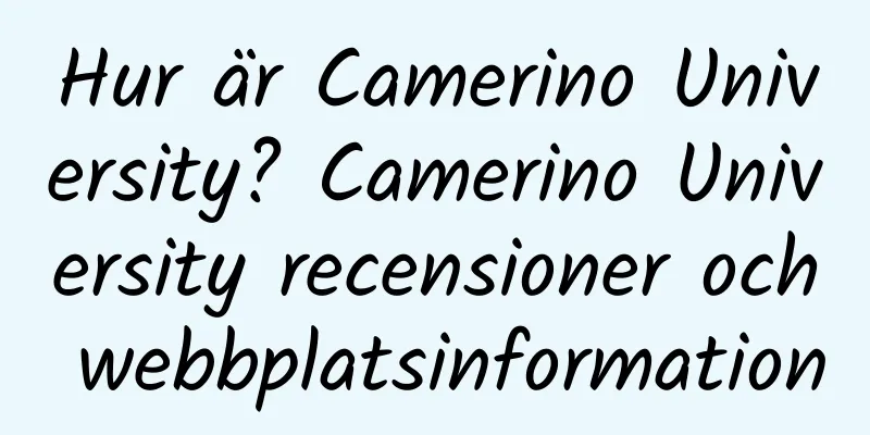 Hur är Camerino University? Camerino University recensioner och webbplatsinformation
