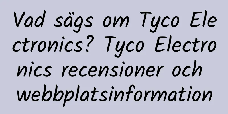 Vad sägs om Tyco Electronics? Tyco Electronics recensioner och webbplatsinformation