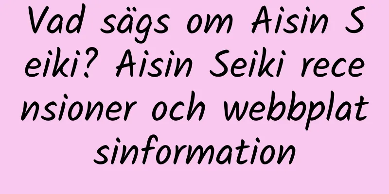 Vad sägs om Aisin Seiki? Aisin Seiki recensioner och webbplatsinformation