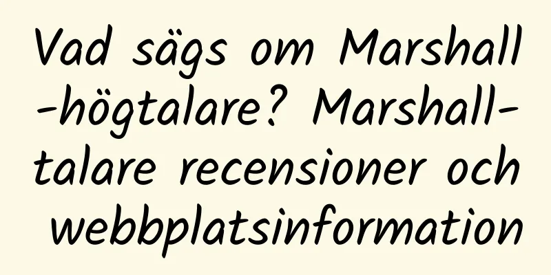 Vad sägs om Marshall-högtalare? Marshall-talare recensioner och webbplatsinformation