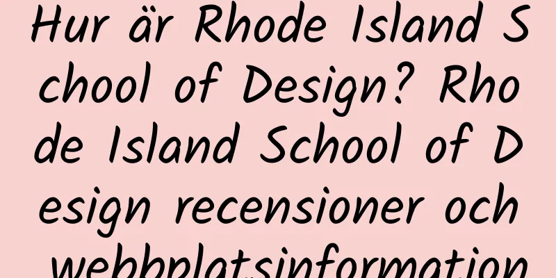 Hur är Rhode Island School of Design? Rhode Island School of Design recensioner och webbplatsinformation