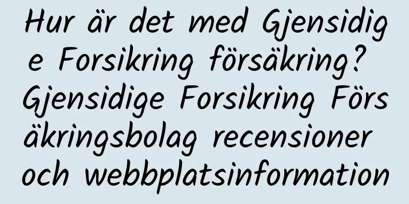Hur är det med Gjensidige Forsikring försäkring? Gjensidige Forsikring Försäkringsbolag recensioner och webbplatsinformation