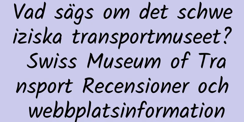 Vad sägs om det schweiziska transportmuseet? Swiss Museum of Transport Recensioner och webbplatsinformation