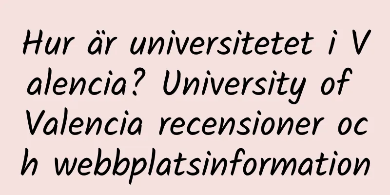 Hur är universitetet i Valencia? University of Valencia recensioner och webbplatsinformation