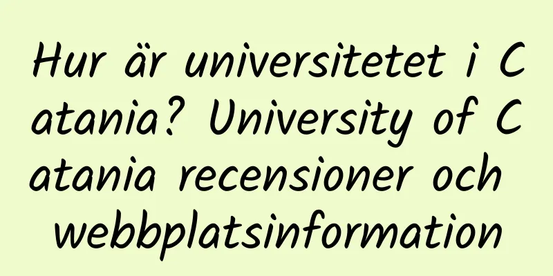 Hur är universitetet i Catania? University of Catania recensioner och webbplatsinformation