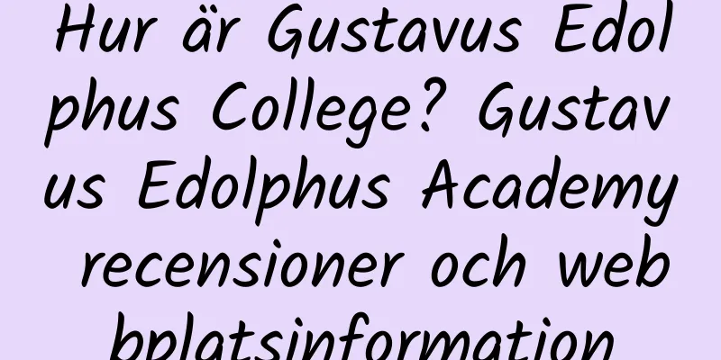 Hur är Gustavus Edolphus College? Gustavus Edolphus Academy recensioner och webbplatsinformation