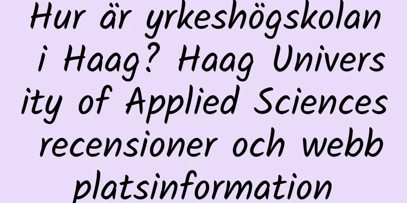 Hur är yrkeshögskolan i Haag? Haag University of Applied Sciences recensioner och webbplatsinformation