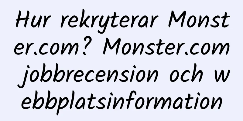 Hur rekryterar Monster.com? Monster.com jobbrecension och webbplatsinformation