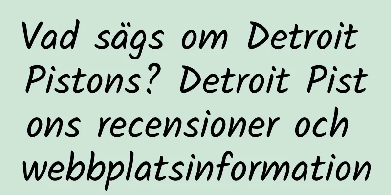 Vad sägs om Detroit Pistons? Detroit Pistons recensioner och webbplatsinformation