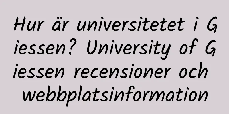Hur är universitetet i Giessen? University of Giessen recensioner och webbplatsinformation
