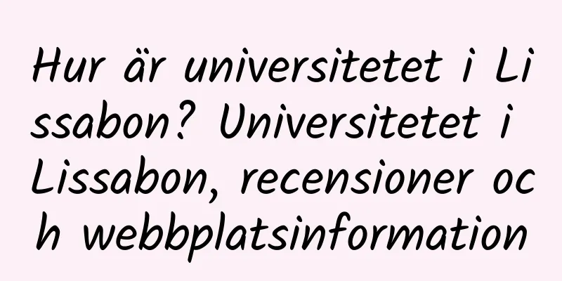 Hur är universitetet i Lissabon? Universitetet i Lissabon, recensioner och webbplatsinformation
