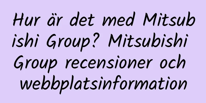 Hur är det med Mitsubishi Group? Mitsubishi Group recensioner och webbplatsinformation