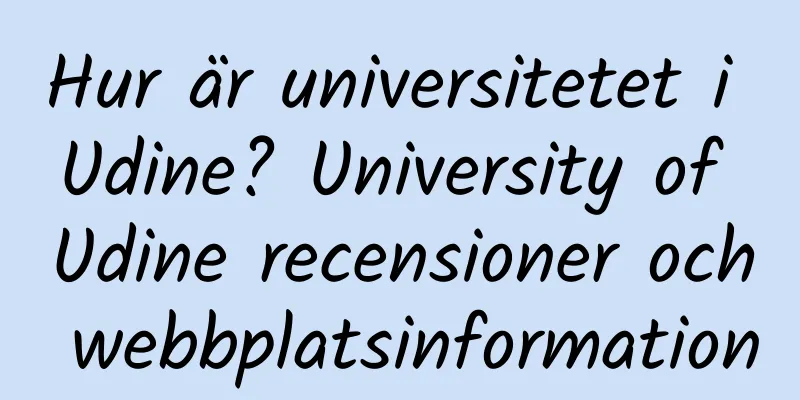 Hur är universitetet i Udine? University of Udine recensioner och webbplatsinformation