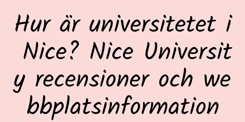 Hur är universitetet i Nice? Nice University recensioner och webbplatsinformation