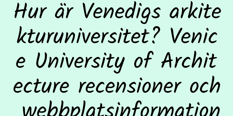 Hur är Venedigs arkitekturuniversitet? Venice University of Architecture recensioner och webbplatsinformation