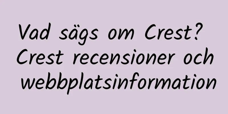 Vad sägs om Crest? Crest recensioner och webbplatsinformation