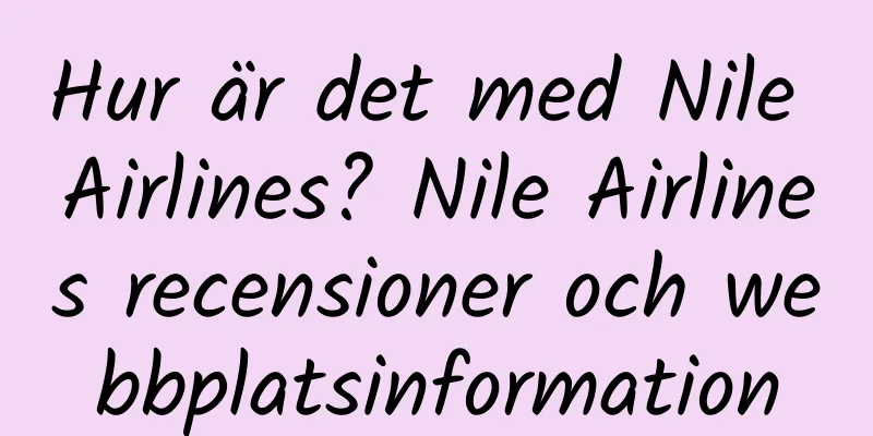 Hur är det med Nile Airlines? Nile Airlines recensioner och webbplatsinformation