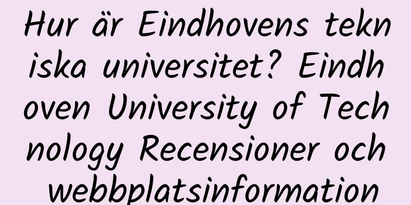 Hur är Eindhovens tekniska universitet? Eindhoven University of Technology Recensioner och webbplatsinformation