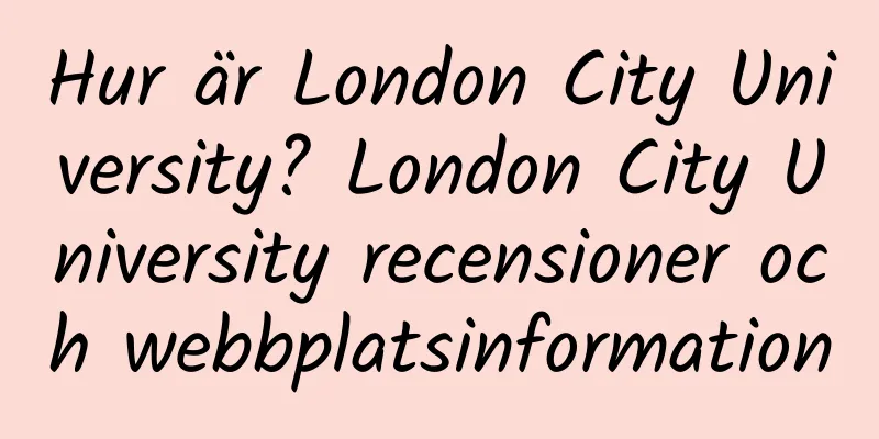 Hur är London City University? London City University recensioner och webbplatsinformation