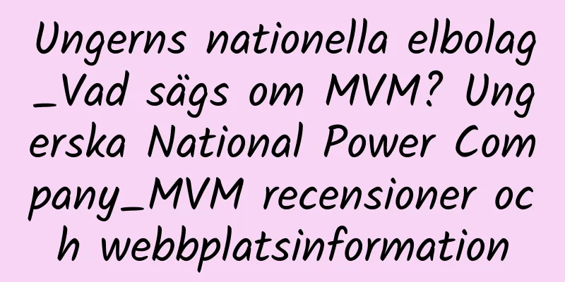 Ungerns nationella elbolag_Vad sägs om MVM? Ungerska National Power Company_MVM recensioner och webbplatsinformation