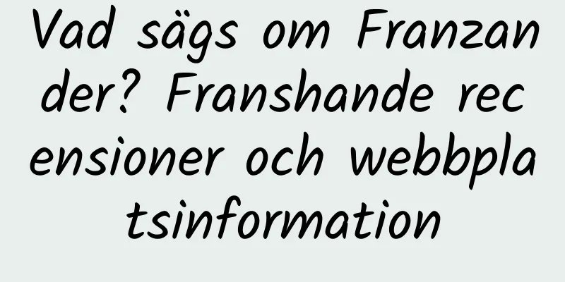 Vad sägs om Franzander? Franshande recensioner och webbplatsinformation