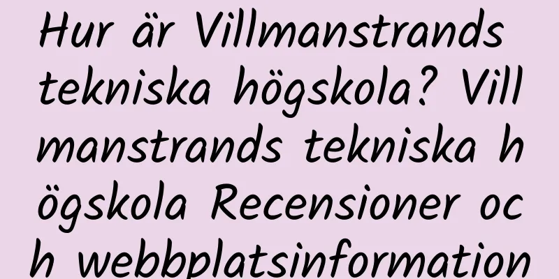 Hur är Villmanstrands tekniska högskola? Villmanstrands tekniska högskola Recensioner och webbplatsinformation