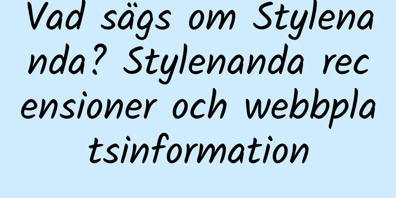 Vad sägs om Stylenanda? Stylenanda recensioner och webbplatsinformation
