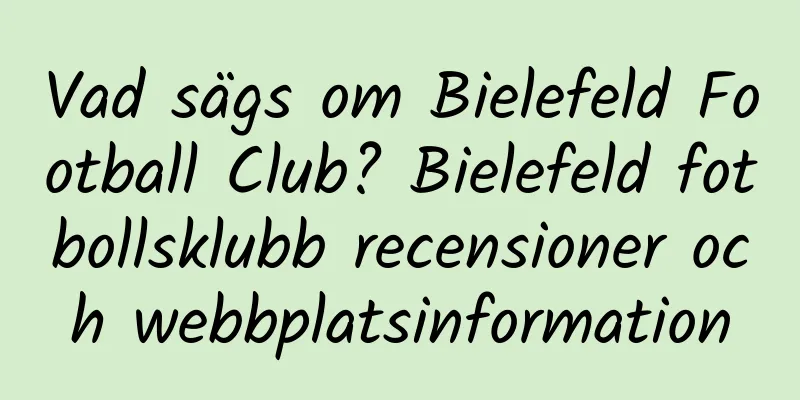 Vad sägs om Bielefeld Football Club? Bielefeld fotbollsklubb recensioner och webbplatsinformation