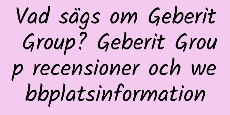 Vad sägs om Geberit Group? Geberit Group recensioner och webbplatsinformation