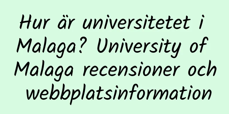 Hur är universitetet i Malaga? University of Malaga recensioner och webbplatsinformation