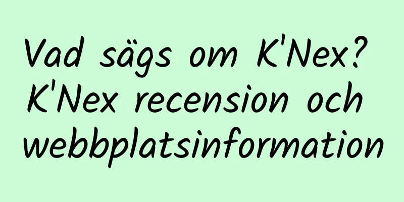 Vad sägs om K'Nex? K'Nex recension och webbplatsinformation