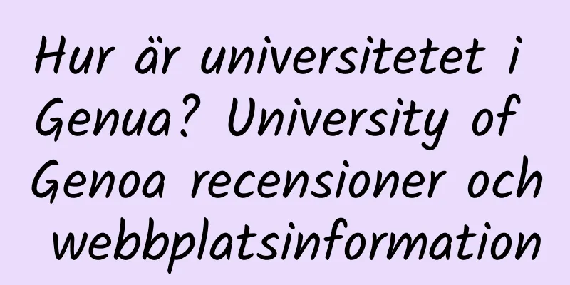 Hur är universitetet i Genua? University of Genoa recensioner och webbplatsinformation