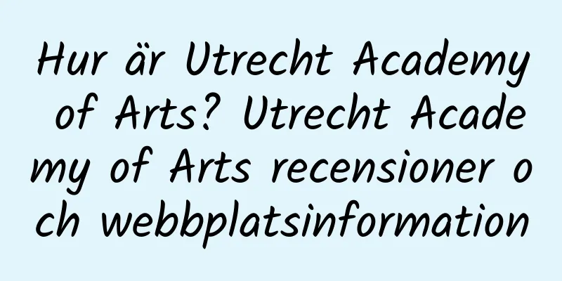 Hur är Utrecht Academy of Arts? Utrecht Academy of Arts recensioner och webbplatsinformation