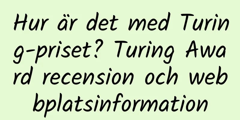Hur är det med Turing-priset? Turing Award recension och webbplatsinformation